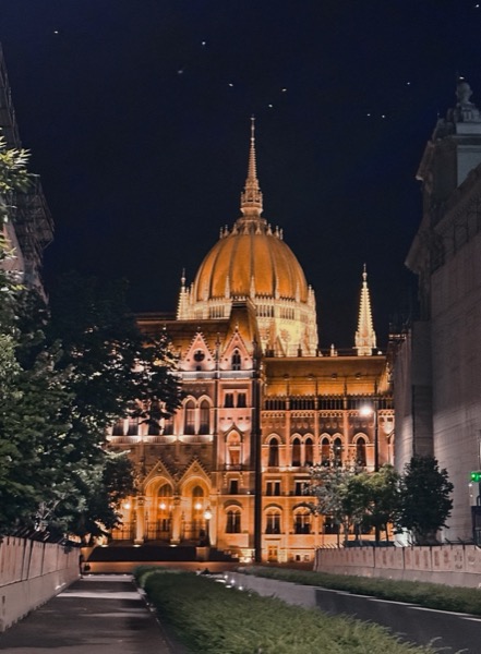 Hungarian Parliament Building at night