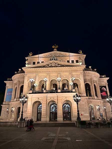 Alte Oper opera house at night
