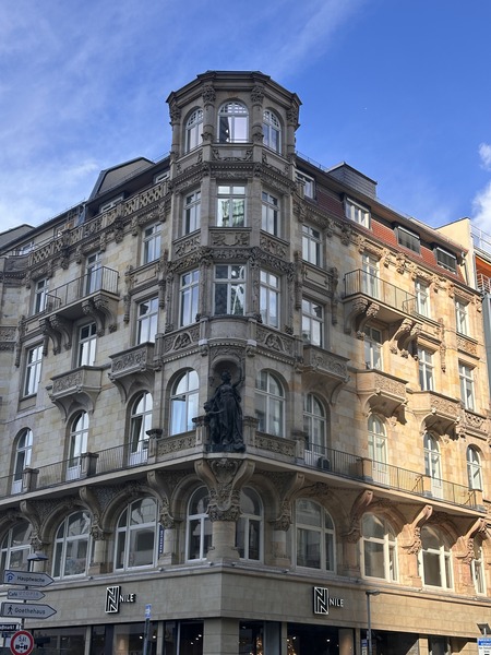 Half-timbered historic building facade