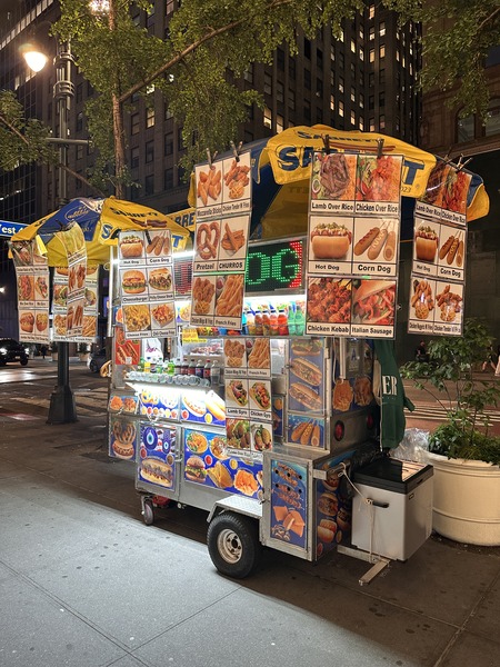 Street food vendor at night Midtown