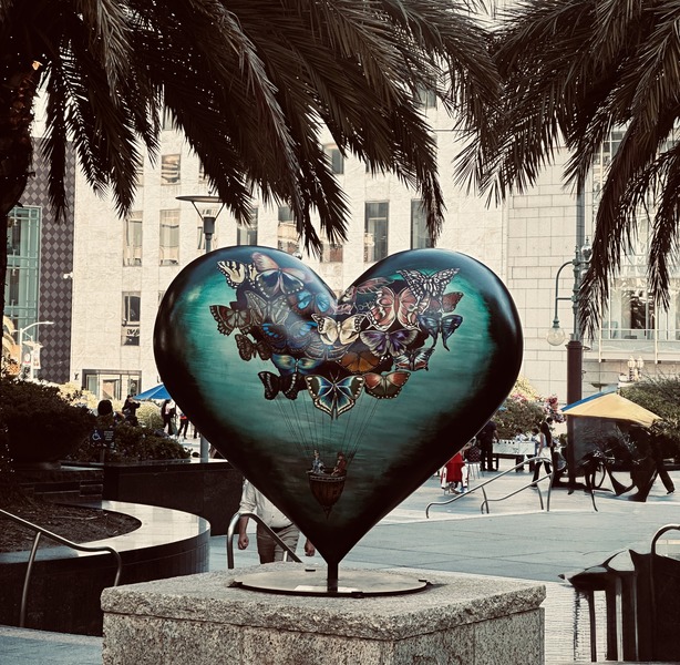 Heart sculpture at Union Square